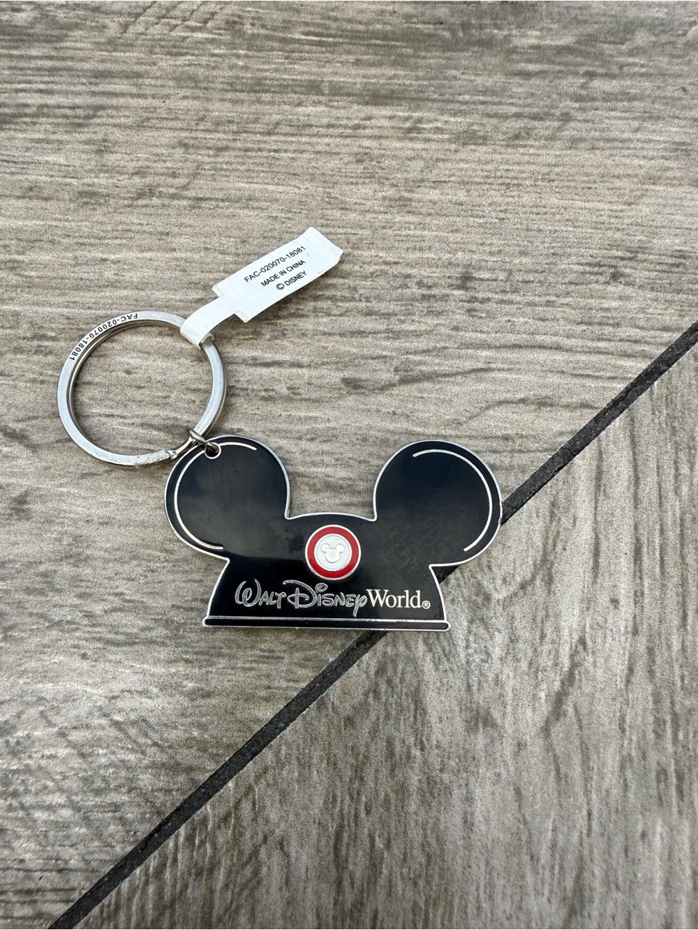 Disney Black Mickey Ear Walt Disney World Keychain